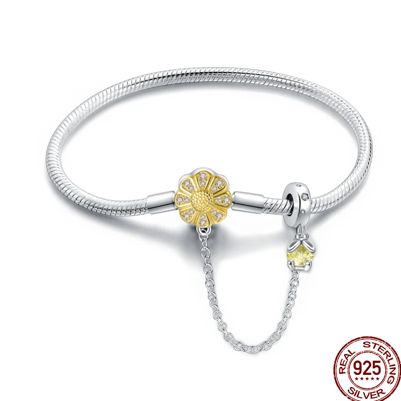 925 Sterling Silver Rainbow Leather Braided Bracelet | Eternal Love Stars & Moon Charm – DIY Women’s Beaded Jewelry Gift