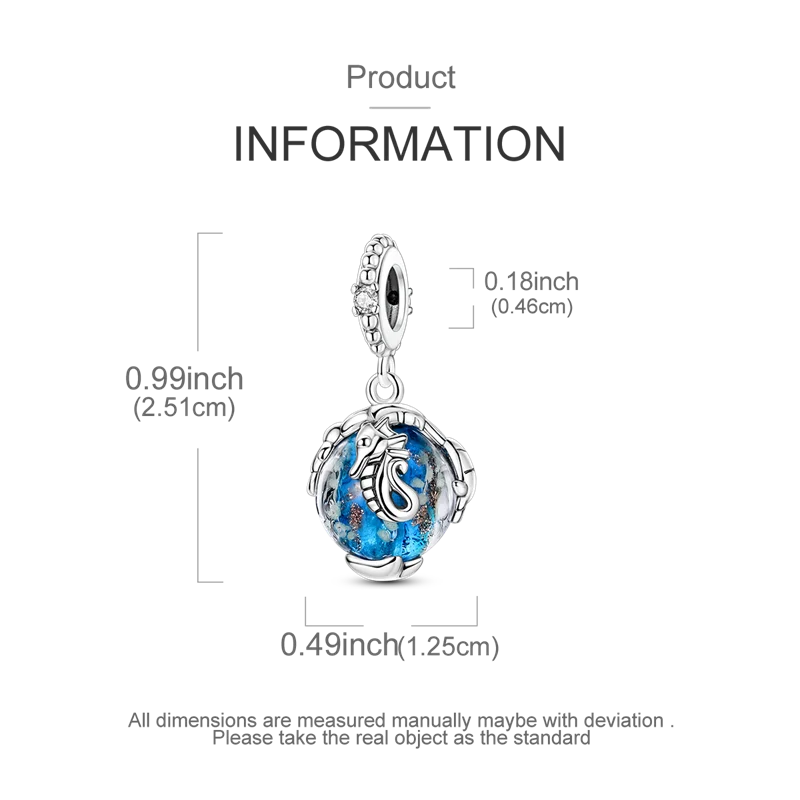 925 Sterling Silver Summer Ocean Collection Charms | Dangle Beads for Women Lover DIY Fine Jewelry Gift