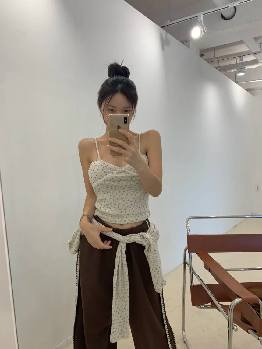 Chic Autumn Winter Loose Casual Pants – Color Block Side Stripe Floral Women Sweatpants Long Trousers