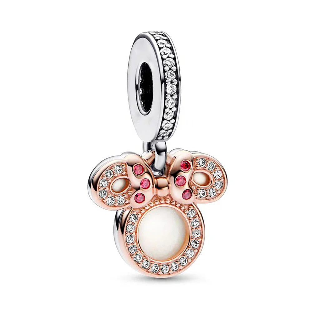 925 Sterling Silver Disney Character Beads – Mickey, Minnie, Princess, Stitch, Iron Man, Spiderman Charms for Pandora Bracelet