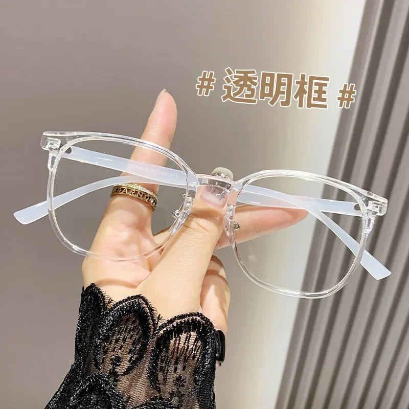 0 to -600 Myopia Large Frame Glasses – Ultra-Light Anti Blue Light Finished Flat Glasses