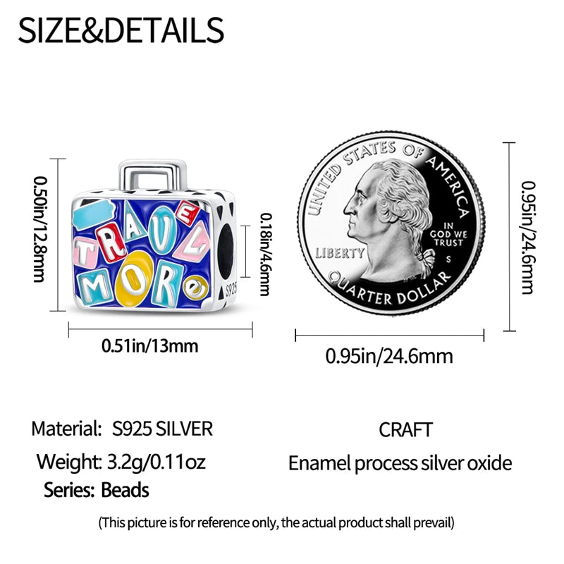 2023 New 925 Sterling Silver Earth Plane & Hot Air Balloon Travel Charms – Fits Pandora Original Bracelets DIY Jewelry