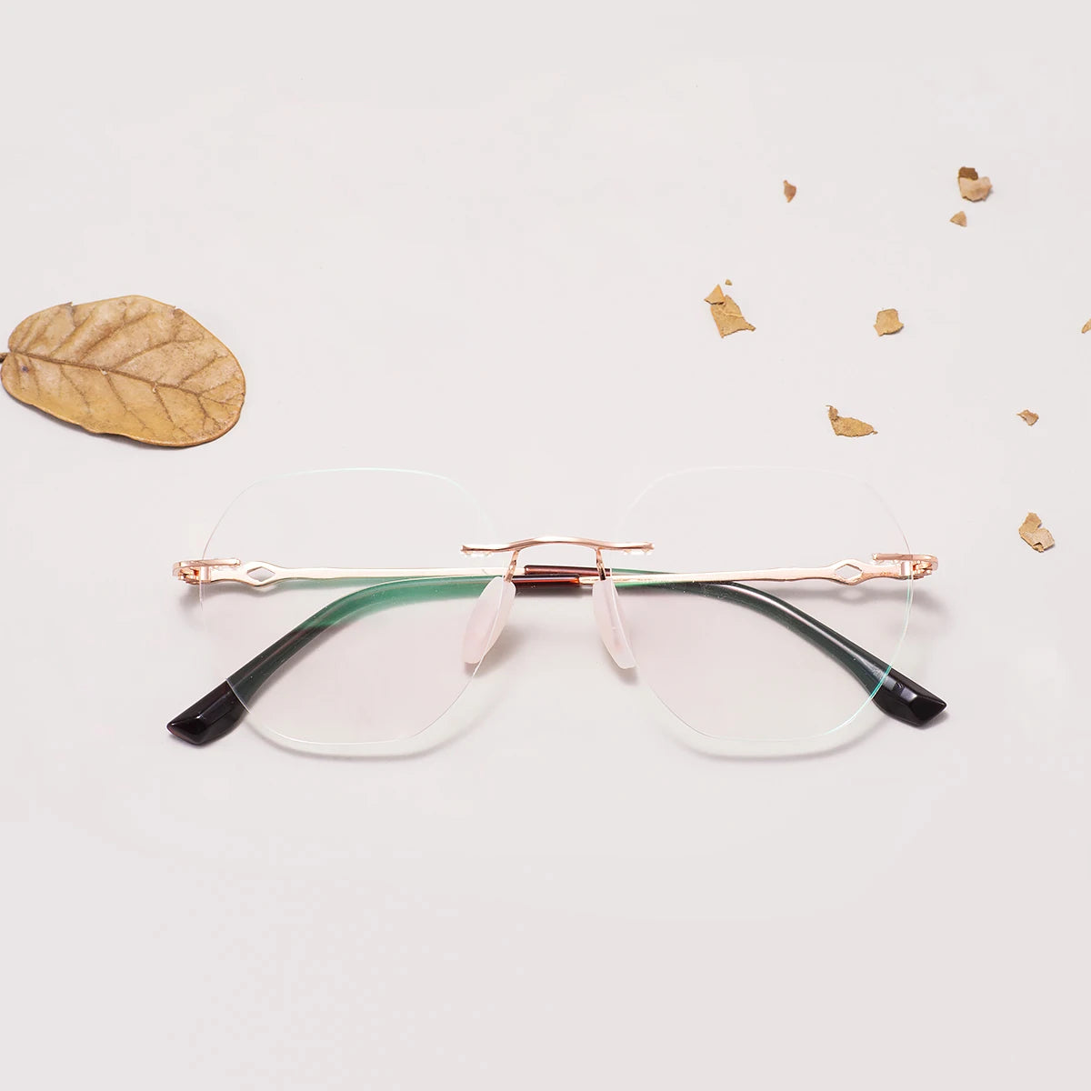 Hexagon Rimless Glasses Women & Men | Lightweight Geometric Optical Eyewear