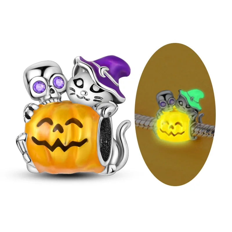 2025 Original 925 Sterling Silver Christmas & Halloween Charms | Santa Claus Snowman Beads Fit Bracelet Pendant Jewelry Gift