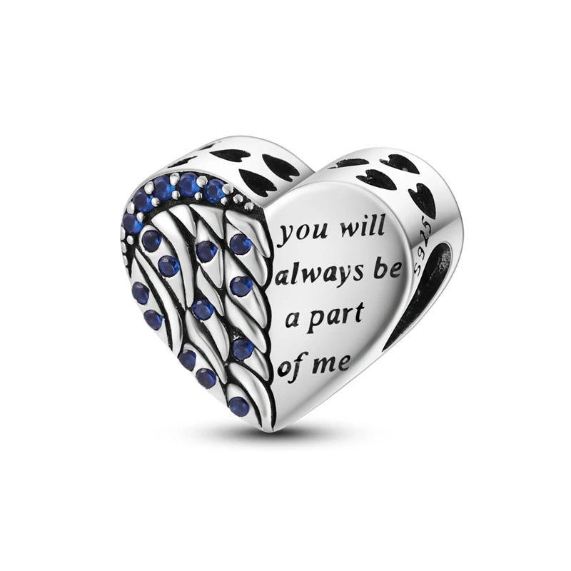 Blue 925 Sterling Silver Rotating Evil Eye Palm Moon Starry Sky Charms | Fit Original Bracelet Pendant Women Jewelry