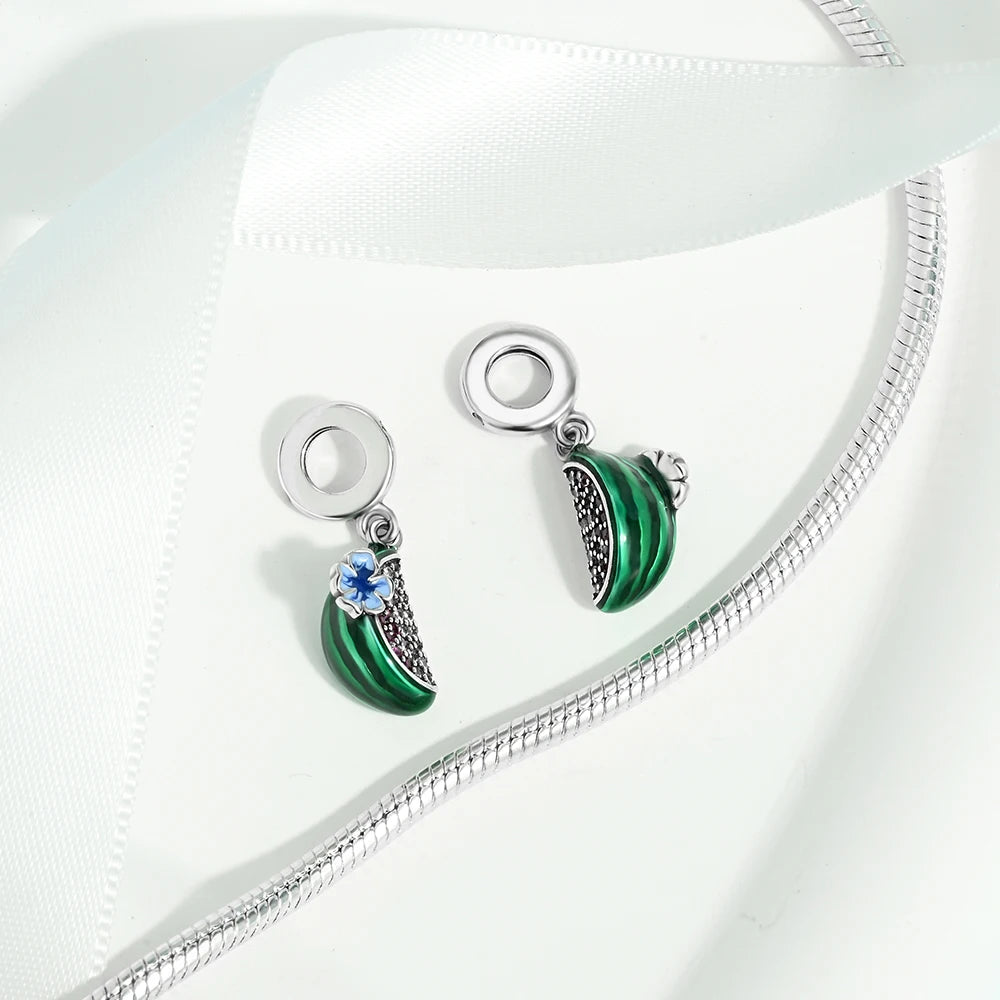 2025 New 925 Sterling Silver Coffee, Cake, Fruit & Burger Charms | Fit Pandora Bracelet & Necklace DIY Jewelry