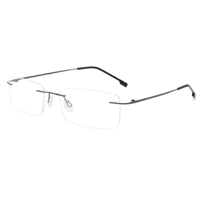 Customized Rimless Titanium Myopia Glasses 👓 Anti-Blue Light Eyewear
