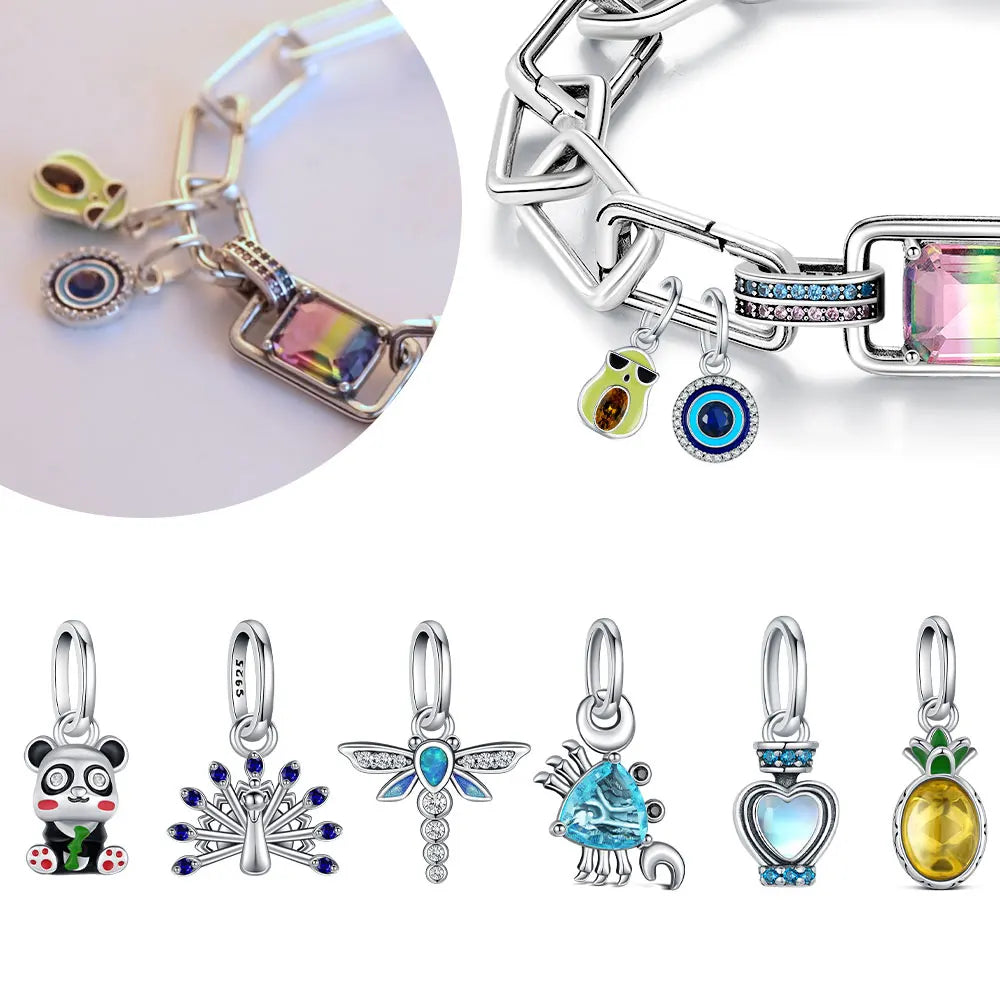 2025 925 Sterling Silver Bracelet | Elegant DIY Fashion Charm Bracelet for Women | Daily Wear Jewelry Making
