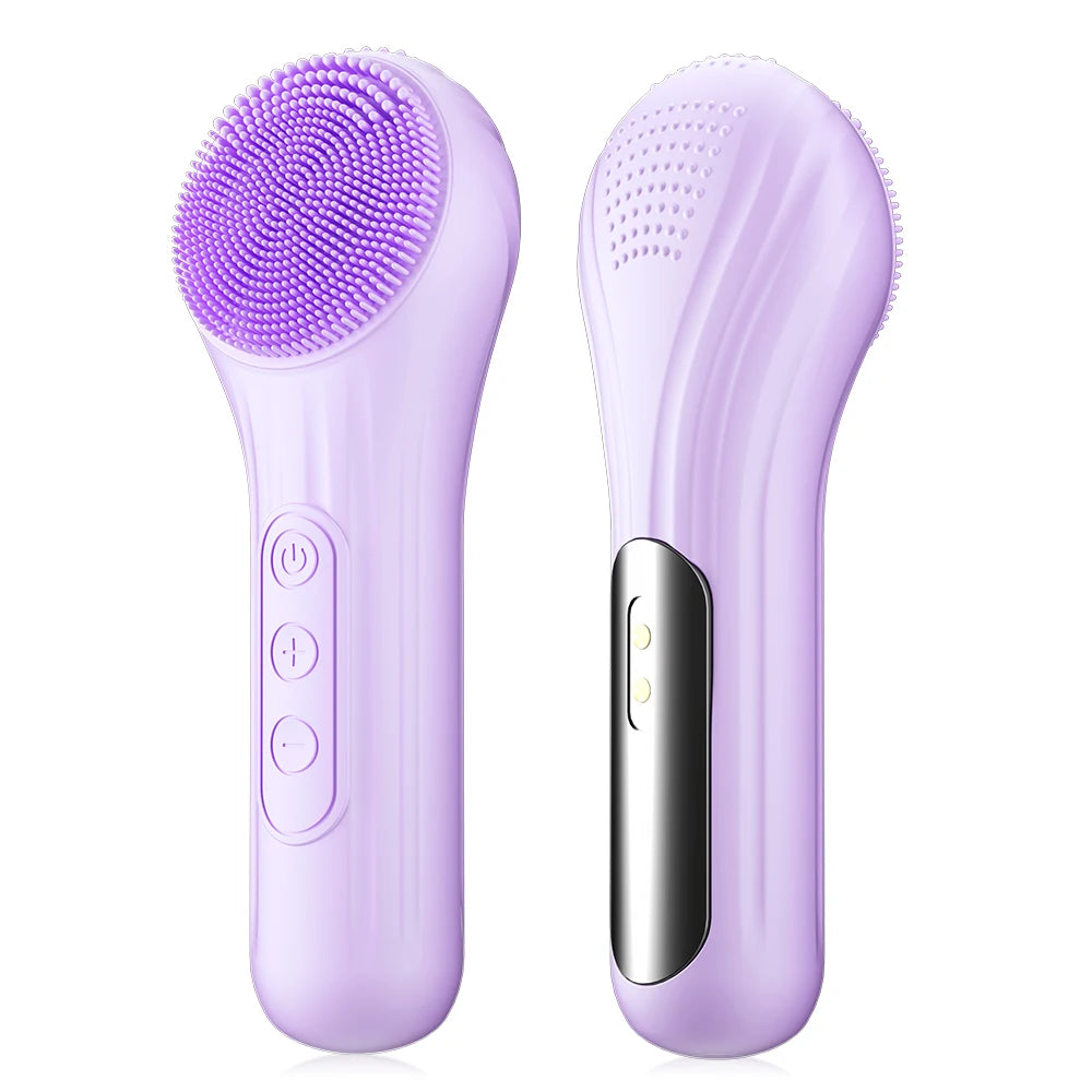 Sonic Waterproof Facial Cleansing Brush – Rechargeable Vibrating Face Scrubber for Deep Clean & Exfoliating Skin Care