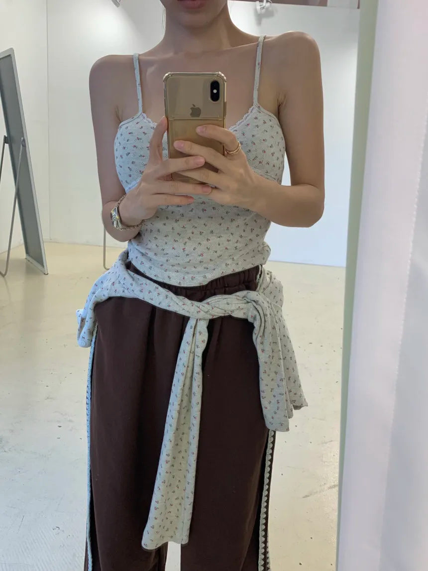 Chic Autumn Winter Loose Casual Pants – Color Block Side Stripe Floral Women Sweatpants Long Trousers