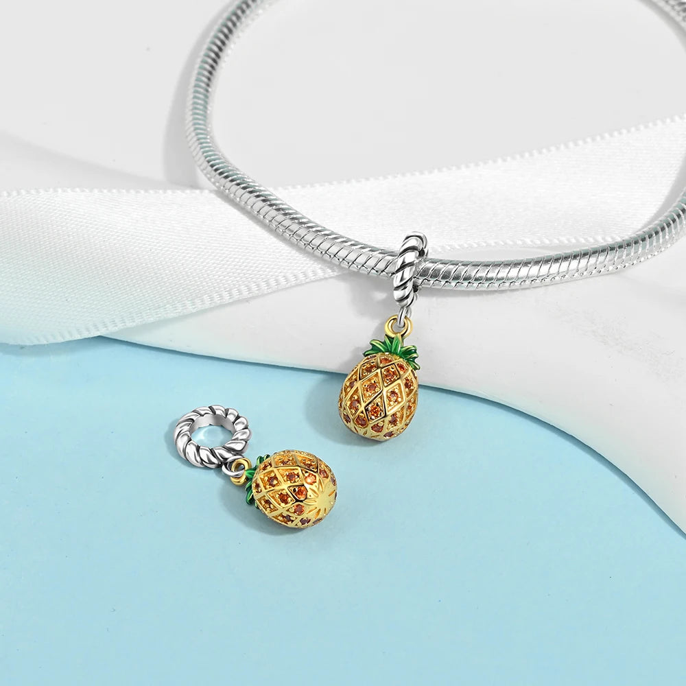 2025 New 925 Sterling Silver Coffee, Cake, Fruit & Burger Charms | Fit Pandora Bracelet & Necklace DIY Jewelry