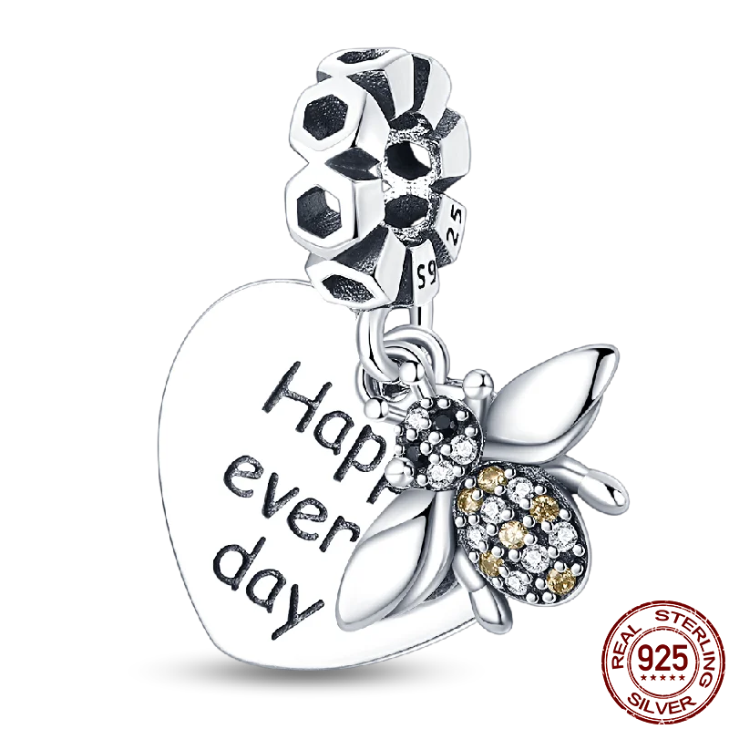 925 Sterling Silver Bee Series Charms | Fit Original Pandora Bracelet – DIY Women’s Jewelry Beads Hot Sale