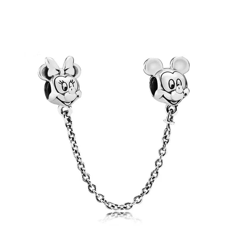 New Miniso 925 Sterling Silver Minnie Mickey Donald Duck Charm Beads | Fit Original Bracelet Necklace DIY Jewelry Gift for Women