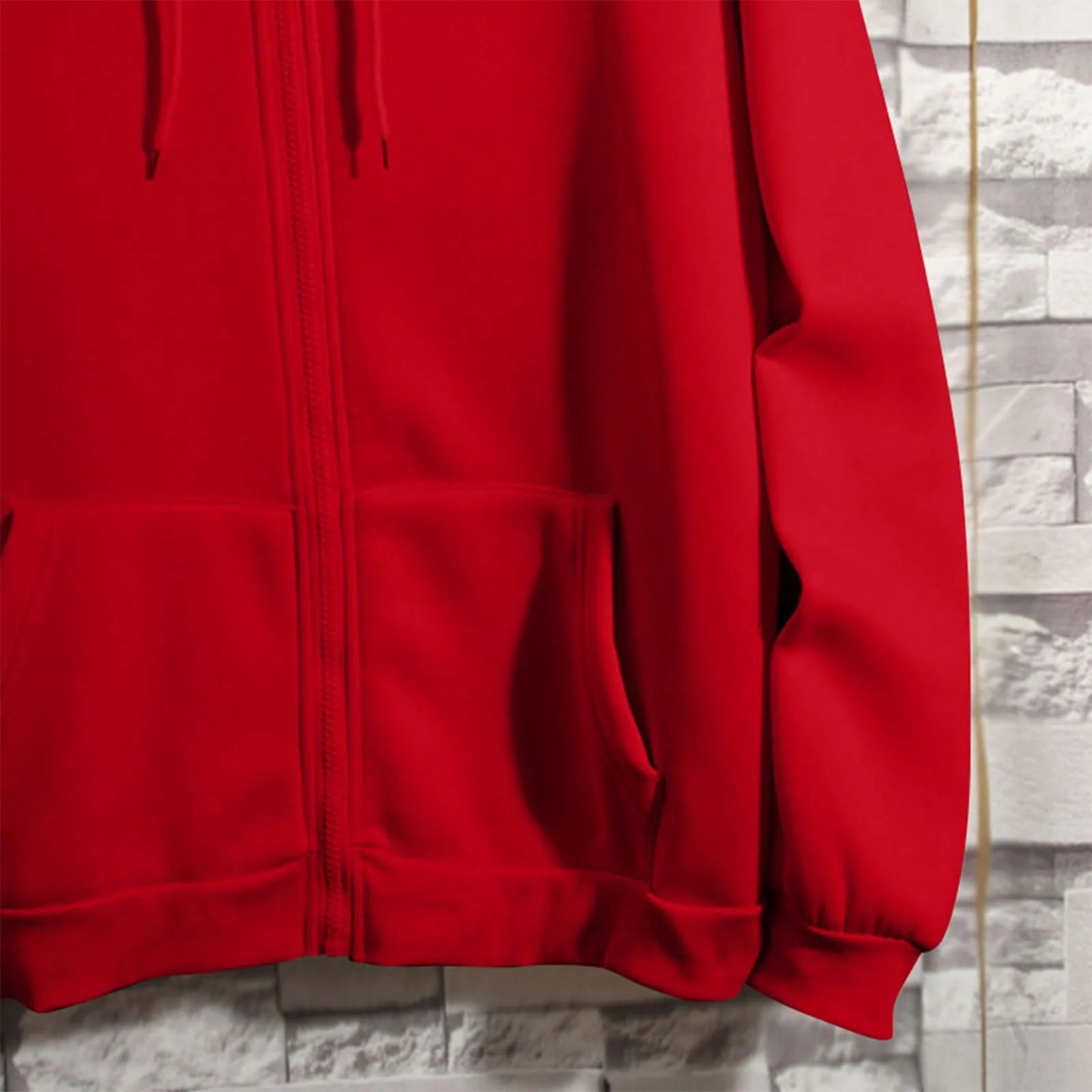 Spring Autumn Women Solid Color Hooded Sweatshirt Coat | Zipper Pocket Hoodie Jacket | Casual Outerwear Femme