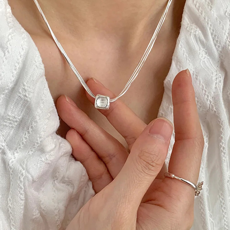 Trendy 925 Sterling Silver Pearl Pendant Necklace – Simple Elegant Jewelry for Women