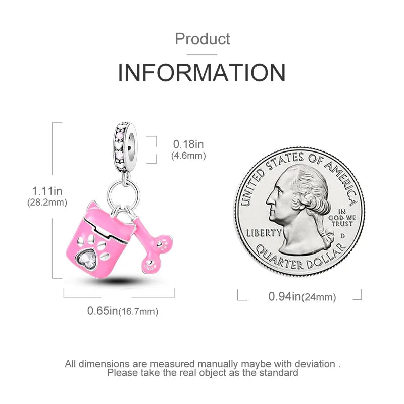 925 Silver 🎧 Enamel Earphone Charm Bead | Pandora Fit DIY Jewelry