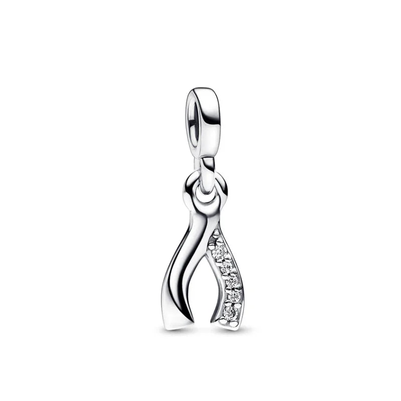 New 925 Sterling Silver ME Series Gold Toothed Elephant Charm | Fit European Original ME Bracelet Accessories Jewelry