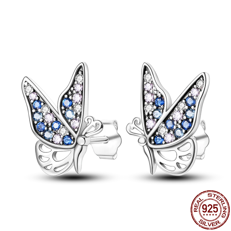 Luxury 925 Sterling Silver Ocean Mermaid Earrings | Pave CZ Fine Jewelry for Women