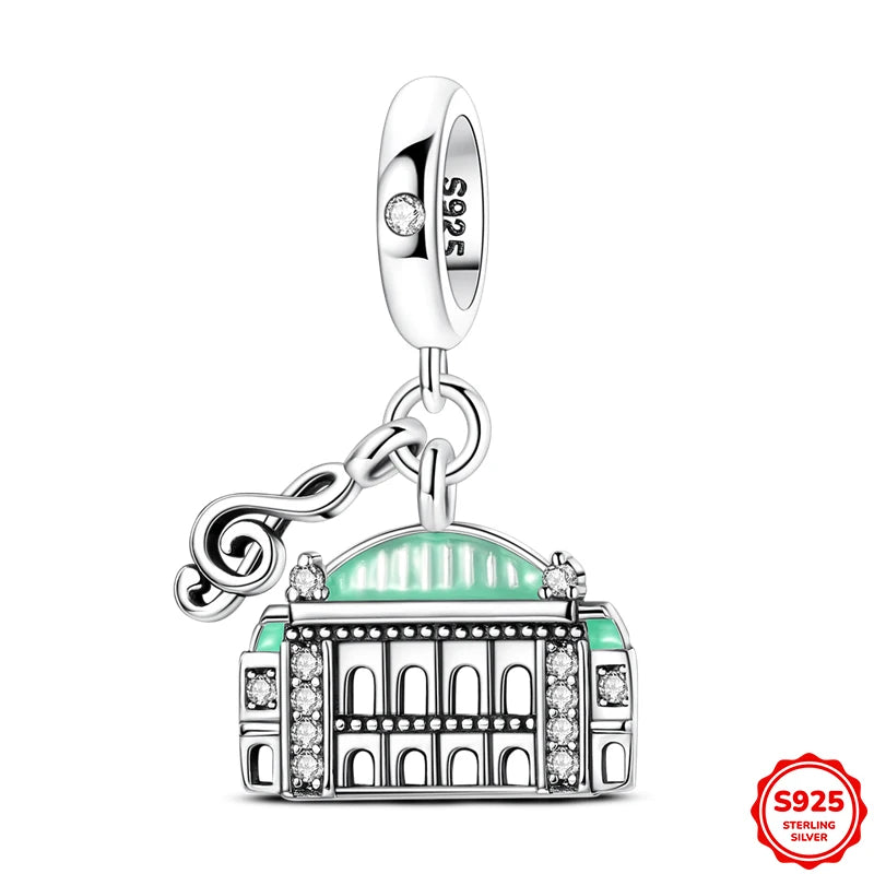 Hot Sale 925 Sterling Silver Moments Keychain Charm | Fit Original Bracelet Beads Women’s Elegant Jewelry Gift