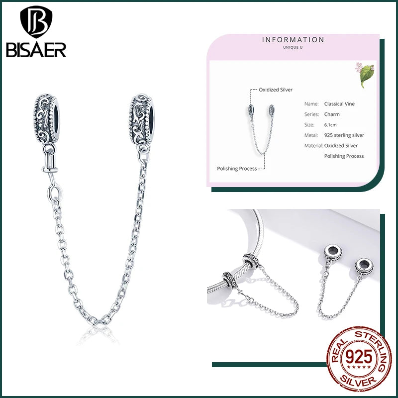 BISAER 925 Sterling Silver Dog Charm | Cute Dachshund Pet Bead Pendant for Women’s DIY Bracelet Jewelry