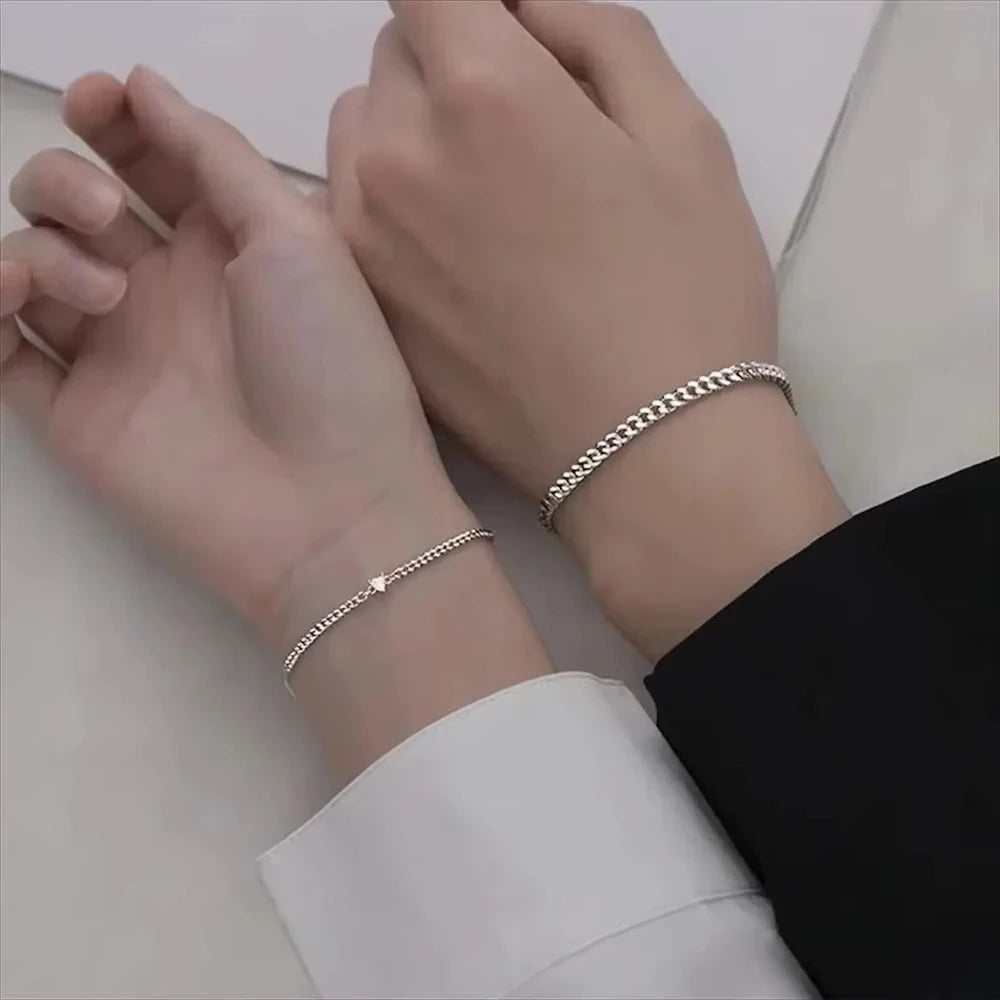 Gold & Silver 💞 Couple Bracelet Set | Love & Promise Pandora Style