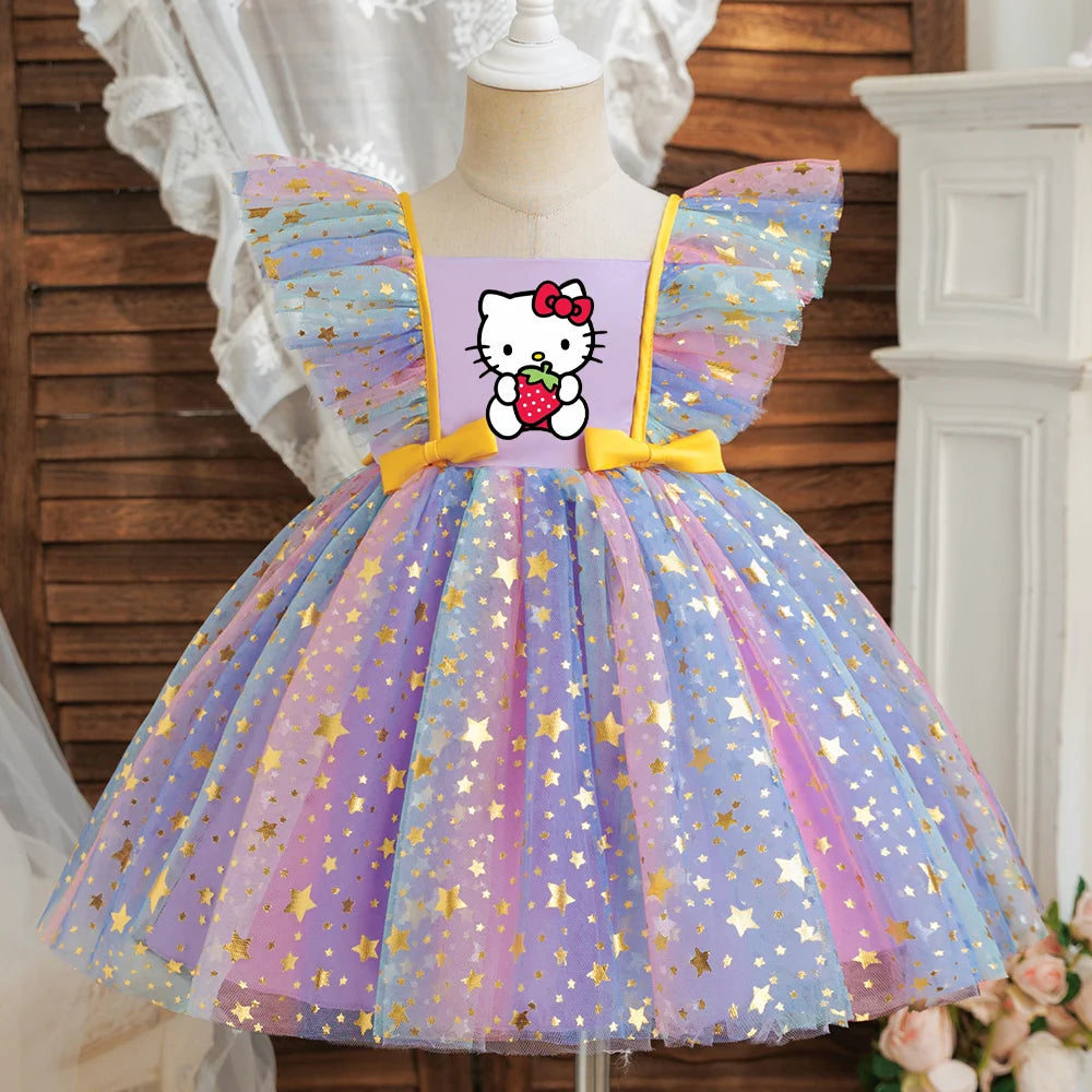Hello Kitty Baby Princess Dress – Girls Birthday & Christmas Party Sleeveless Tulle Tutu Dress for 1-5Y