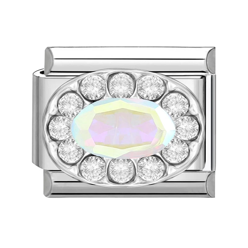 2025 Original Zircon Bow Knot Star Cherry Italian Charm | Stainless Steel 9mm Links DIY Modular Bracelet Jewelry Wholesale