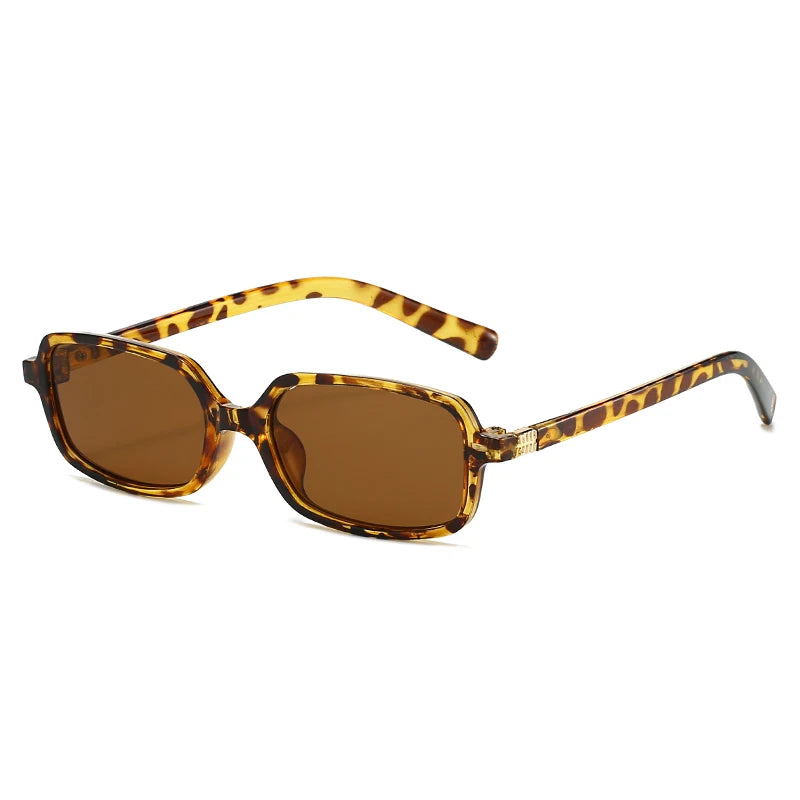 Sexy Small Rectangle Women’s Sunglasses 2025 – Leopard Brown Retro Hot Sun Glasses | Colorful Fashion Eyewear