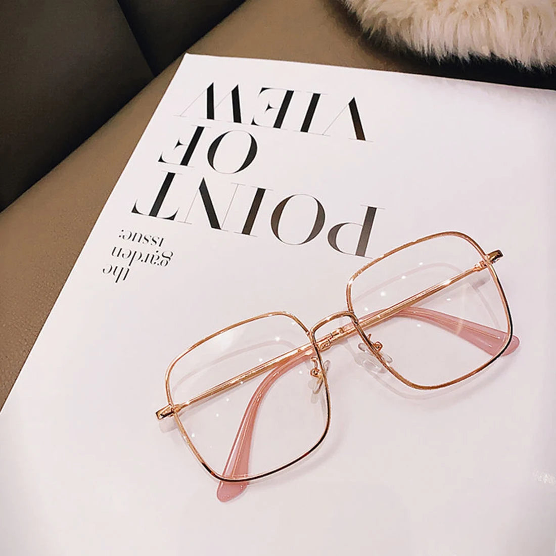 Square Metal Frame Anti Blue Light Computer Glasses – Unisex Optical Spectacles for Women & Men | Transparent Lenses Очки Прозрачные