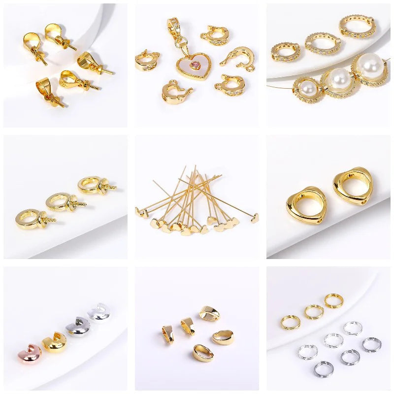 18K Gold Plated Flower Spacer Beads – Brass Bead Separators for Jewelry Making & DIY Crafts