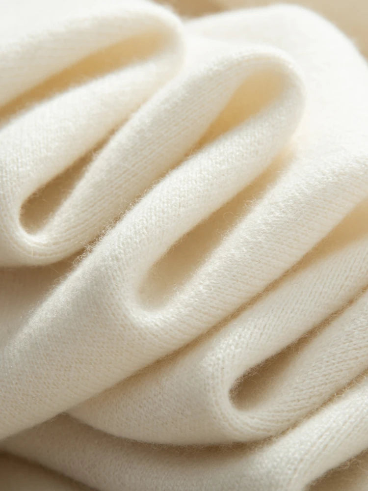 100% Cashmere High Waist Wide Leg Pants | Winter Warm Solid Trousers | Casual Korean Women’s Pants