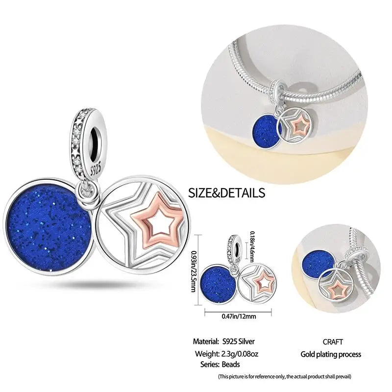 925 Sterling Silver Flying Bird & Butterfly Safety Chain Charm Beads for Original 3mm Bracelet – DIY Jewelry Gift