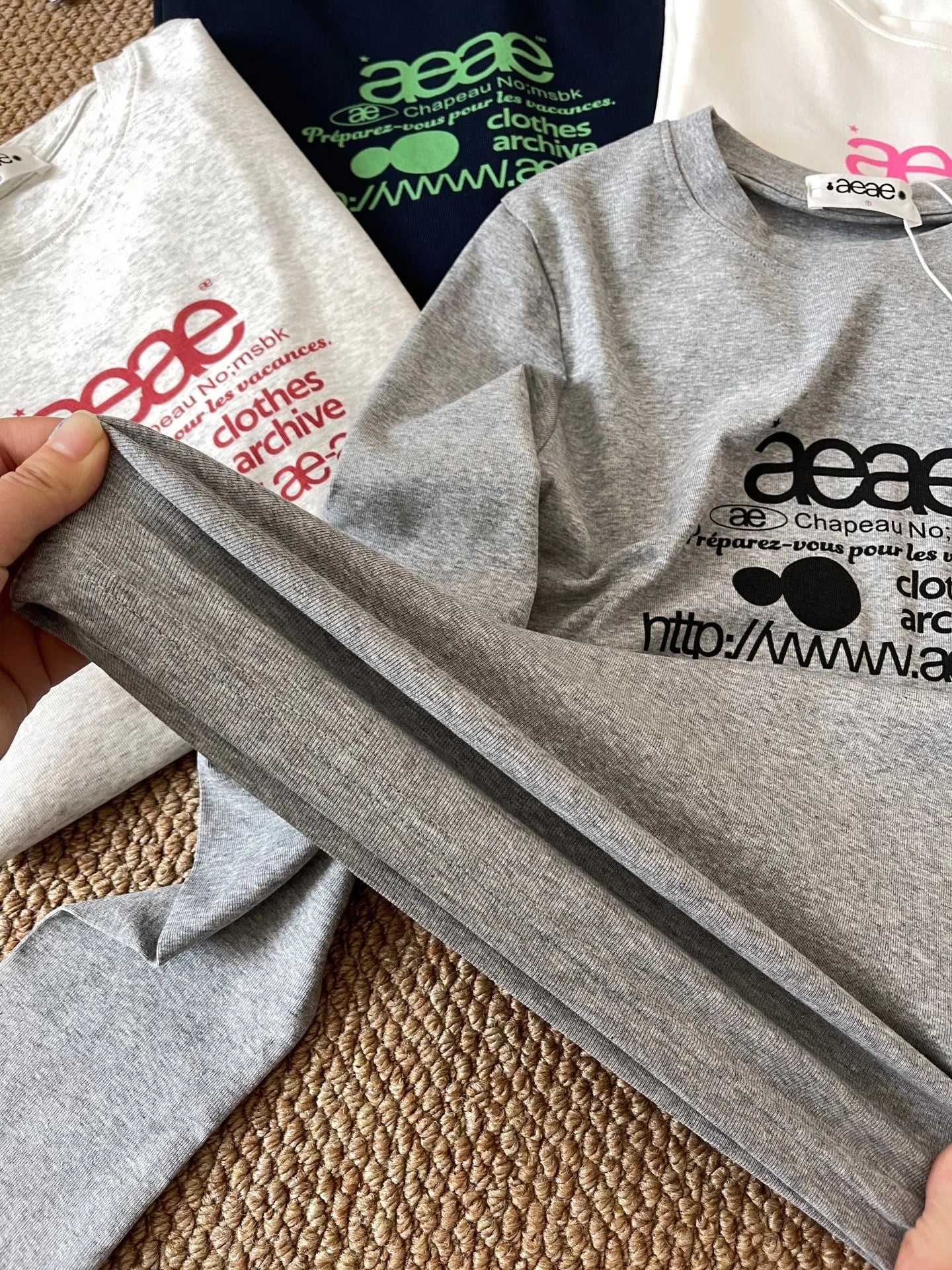 Women’s Slim Fit Round Neck Long Sleeve T-Shirt | Handmade Color Block Letter Print Base Layer Top