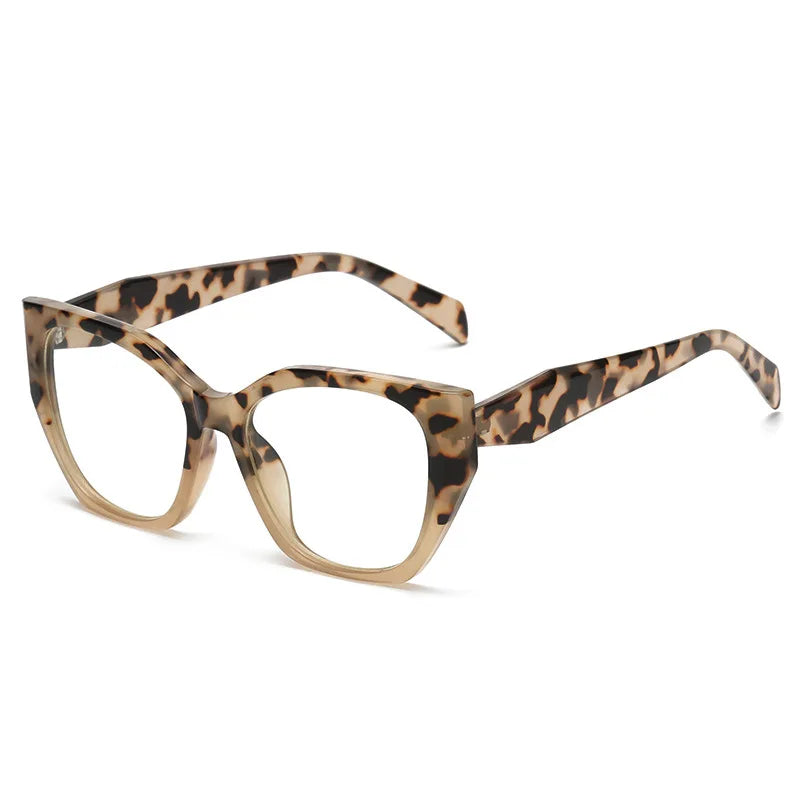 Luxury Cat Eye Myopia Glasses 👓 Tortoiseshell Oversize Anti-Blue Light