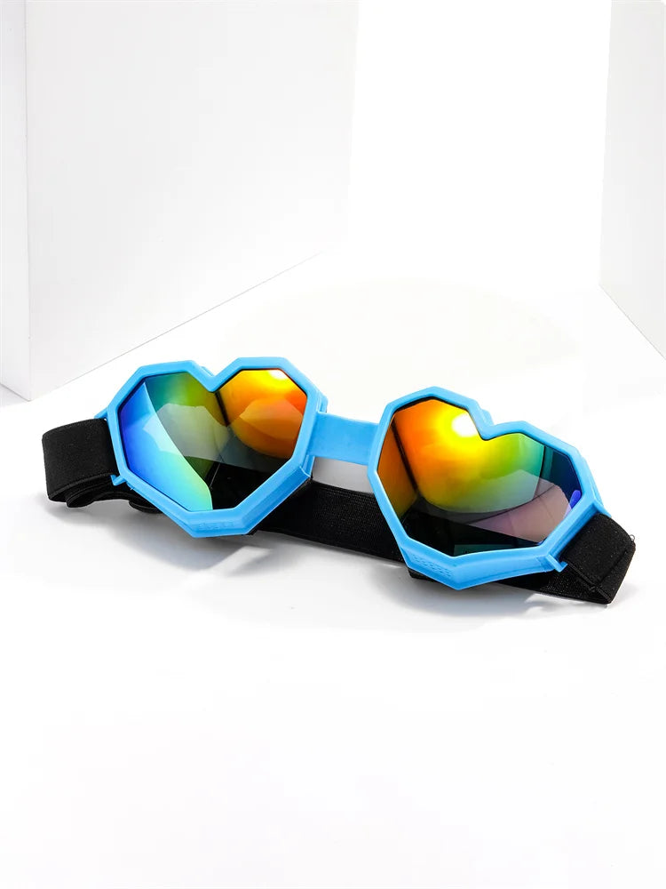 PC Love-Shaped Sunglasses – Windproof & UV-Proof Ski Goggles | Trendy Heart-Shaped Glasses