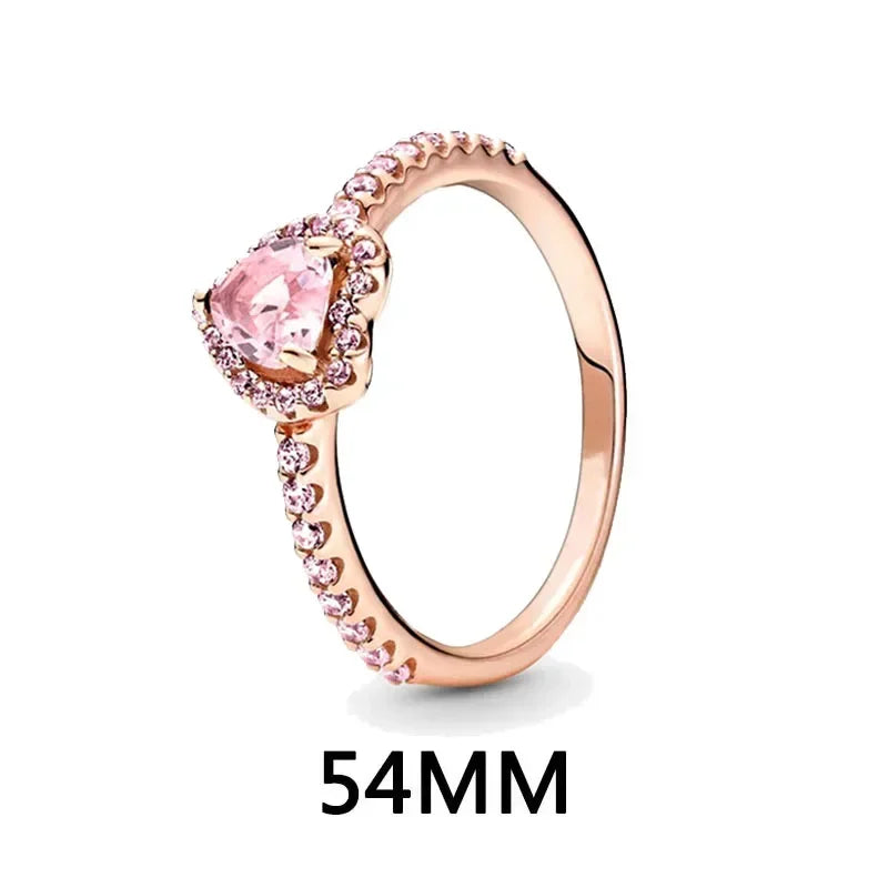 New 925 Sterling Silver Heart Jewelry Set | Pink, Red & Rainbow Earrings, Rings, Necklaces Gift Collection