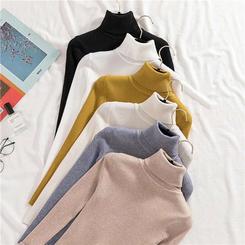 Heliar Women’s Fall Turtleneck Sweater – Soft Knitted Cashmere Pullover, Basic Warm Jumper for Autumn Winter 2024