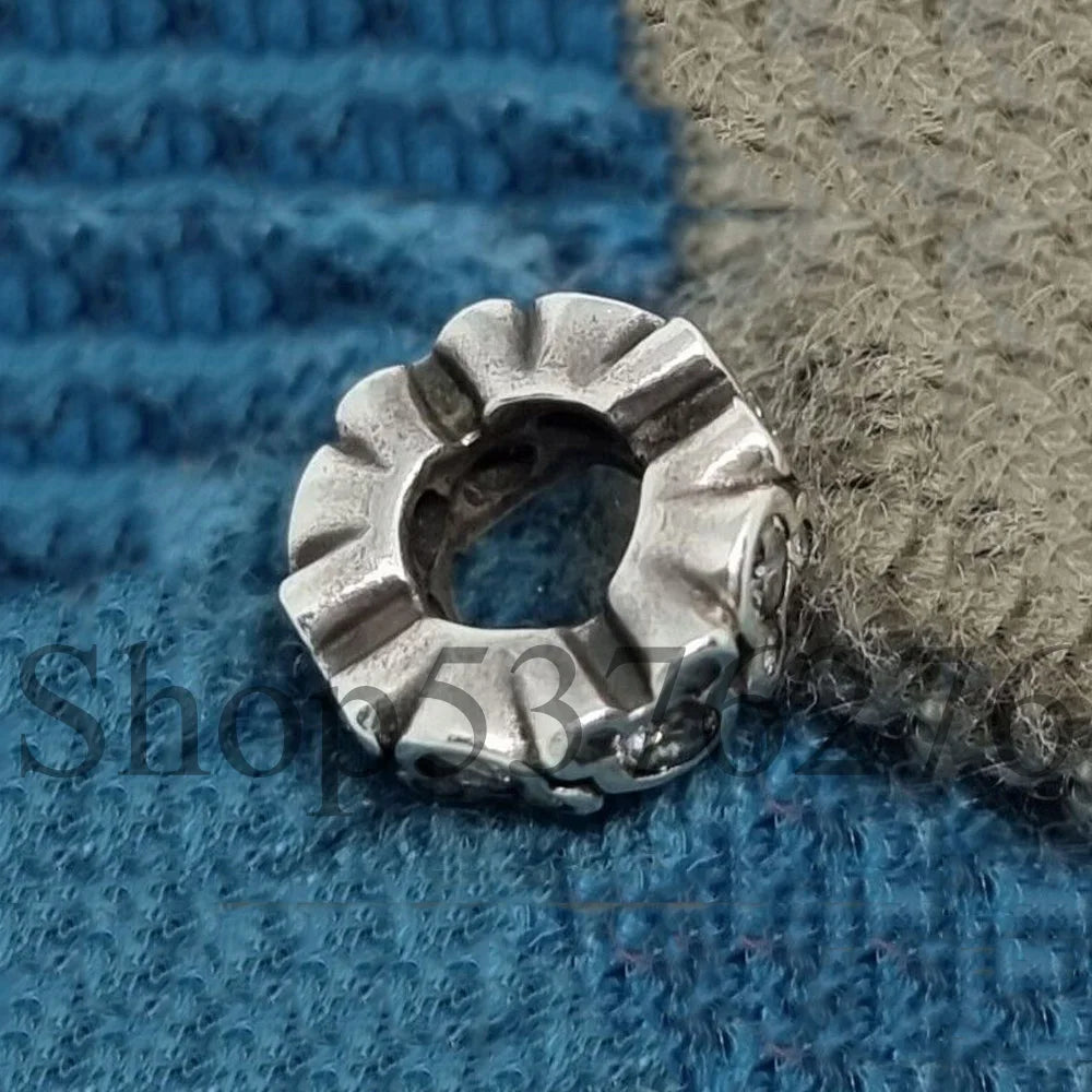 925 Sterling Silver Dazzling Daisy Flower Spacer Charm | Forget Me Not Bead for Women Bracelet DIY Jewelry Gift