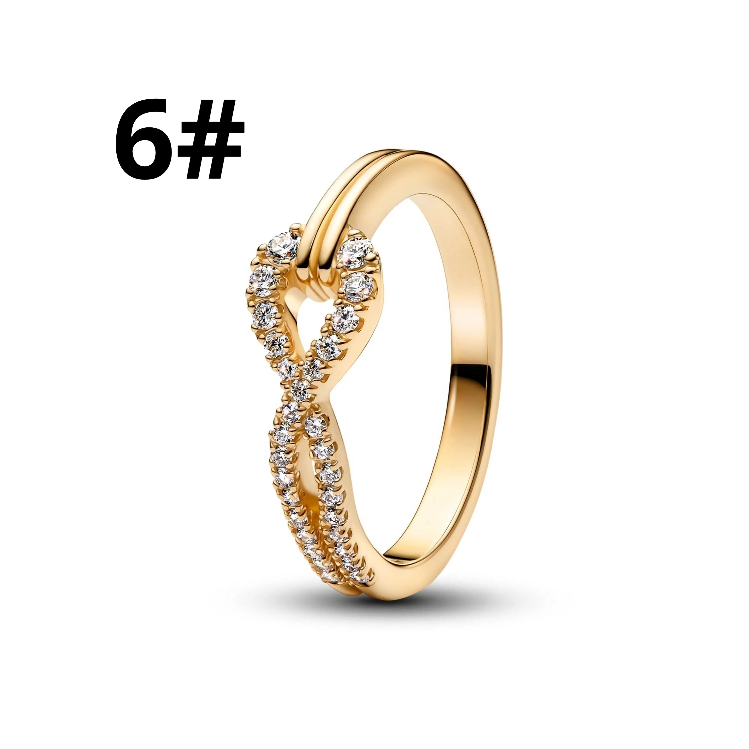 925 Sterling Silver Golden Geometry Set Charms | Heart Star Earrings Rings Bracelets Necklaces Women DIY Jewelry Gift