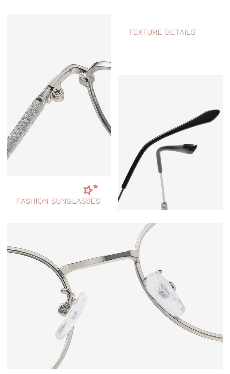 2025 New Fashion Cat Eye Glasses – Popular Non-Face Frame Myopia Eyewear | Light-Discolored Lenses Glasses 050