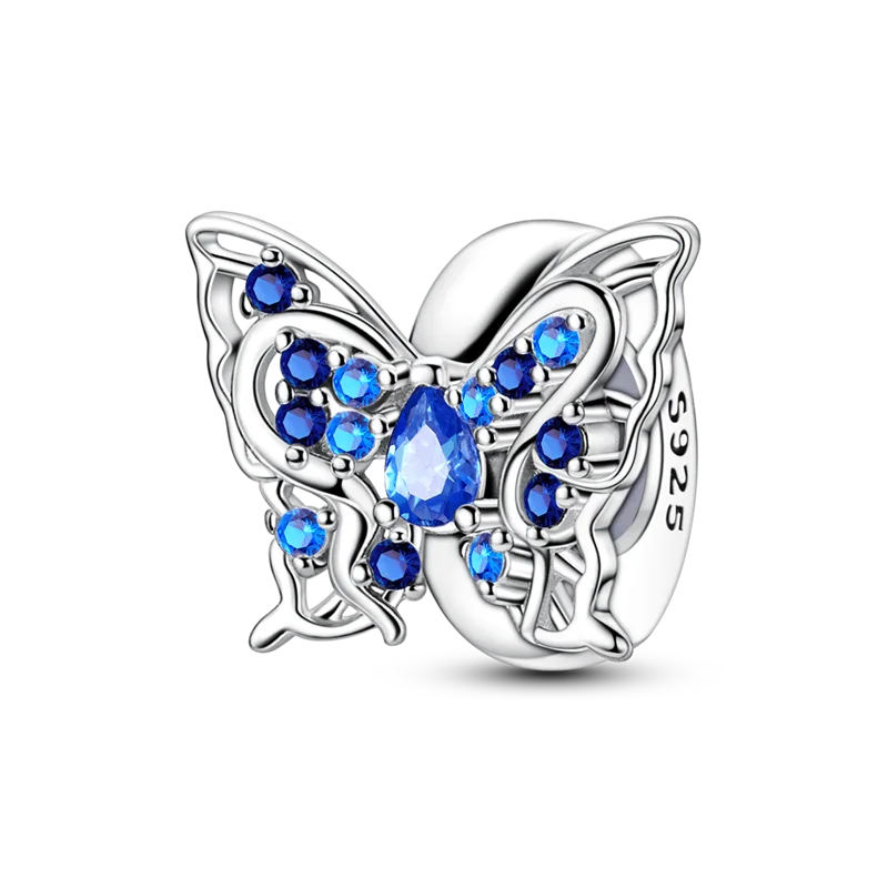 925 Sterling Silver Zircon Bowknot Heart Balloon Charms | Original Pendant Beads Fit Bracelet DIY Fine Jewelry for Women