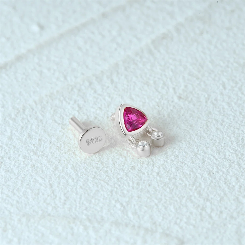 Aide 925 Sterling Silver Geometric Multi Piercing Stud Earrings for Women – K Gold Tassel Elegant Jewelry Gift