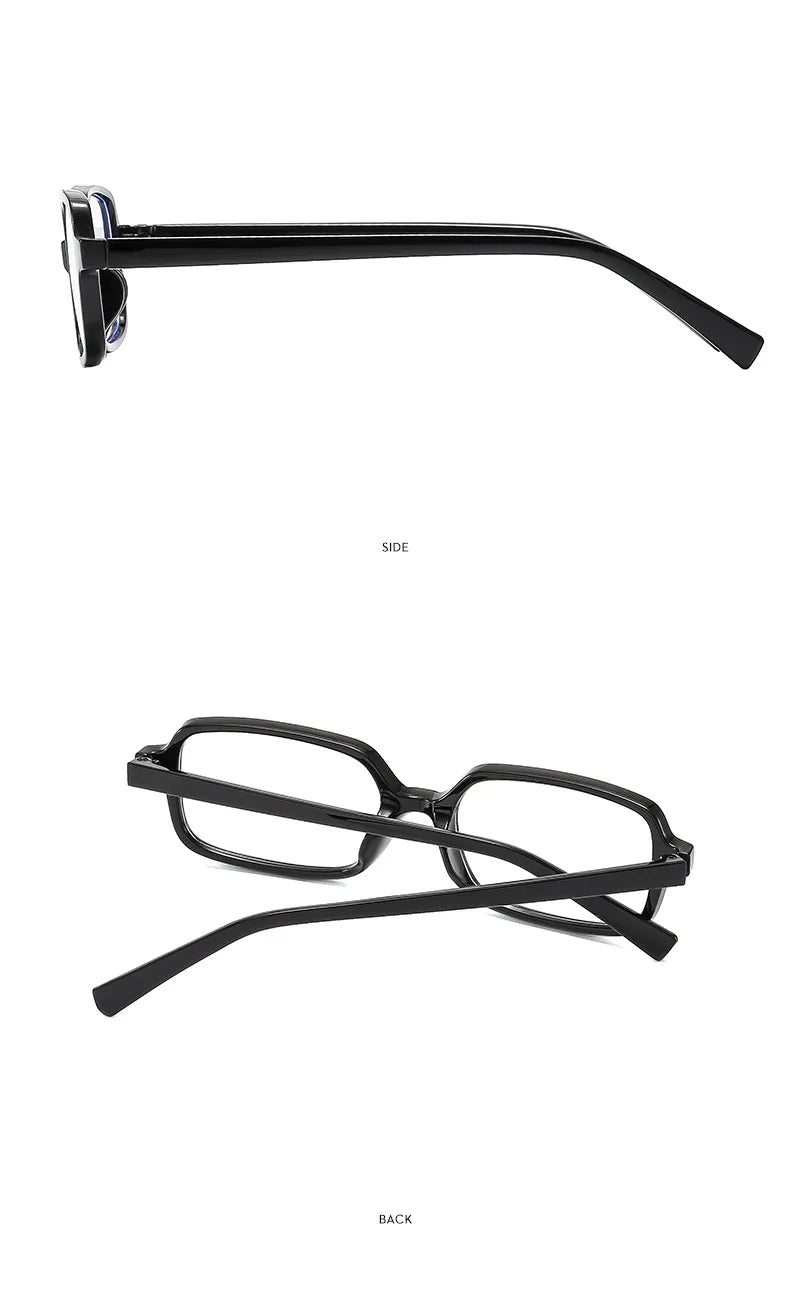 Fashion Retro Small Rectangular Frame Anti-Blue Light Glasses – Women INS Simple Commuting Computer Eyewear