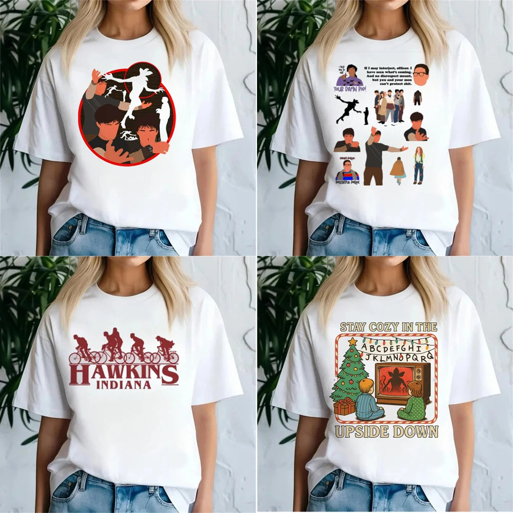 Hawkins Demogorgon T-Shirt 👾 Women Hip Hop Harajuku Streetwear Top ✨