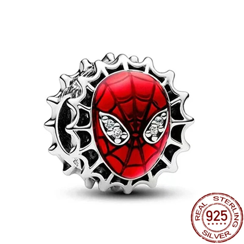 MINISO Marvel 925 Sterling Silver Charms Deadpool Wolverine Beads for Bracelet DIY Jewelry