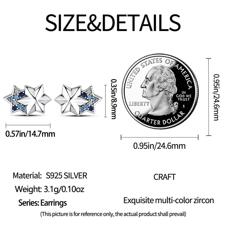 Luxury 925 Sterling Silver Ocean Mermaid Earrings | Pave CZ Fine Jewelry for Women