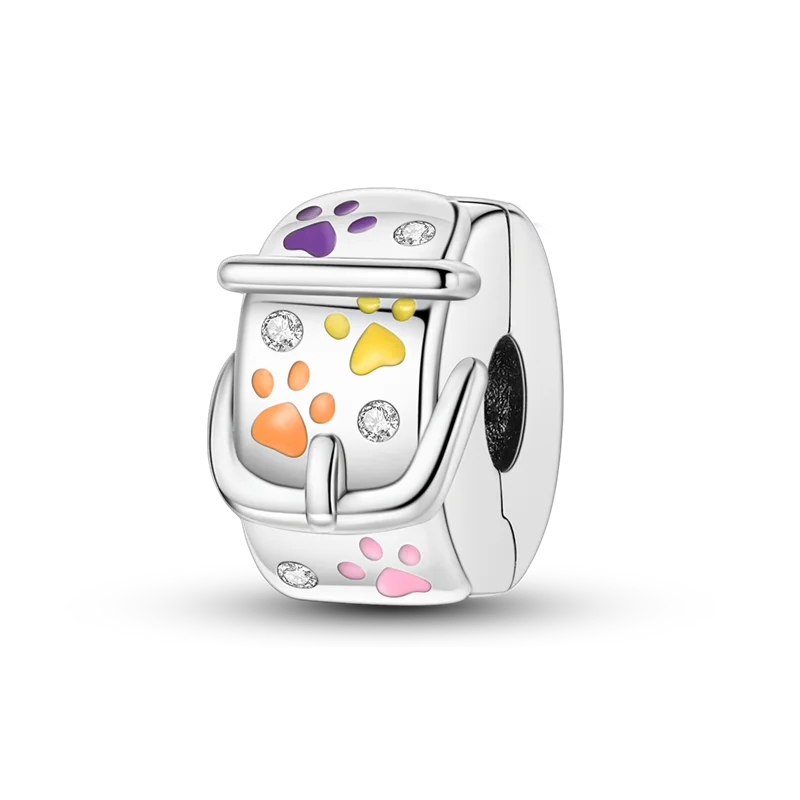 Silver Clasp 925 Sterling Silver Round Daisy Charm Beads | Safety Chain Pendant for Original Bracelets Jewelry