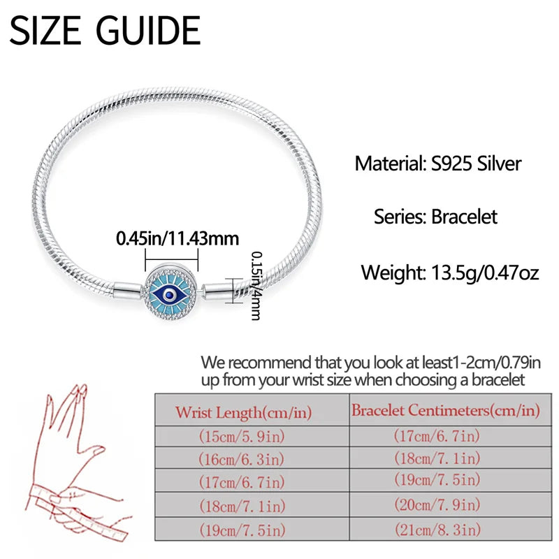 S925 Sterling Silver Snake Bone Chain Bracelet | Pandora Fit DIY Jewelry