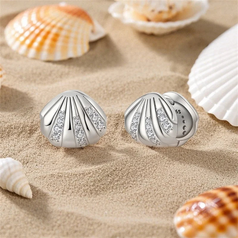 New Original 925 Sterling Silver Sweetheart Bow & Crab Ocean Earrings | Donut Zircon Round Design Women’s Fine Jewelry