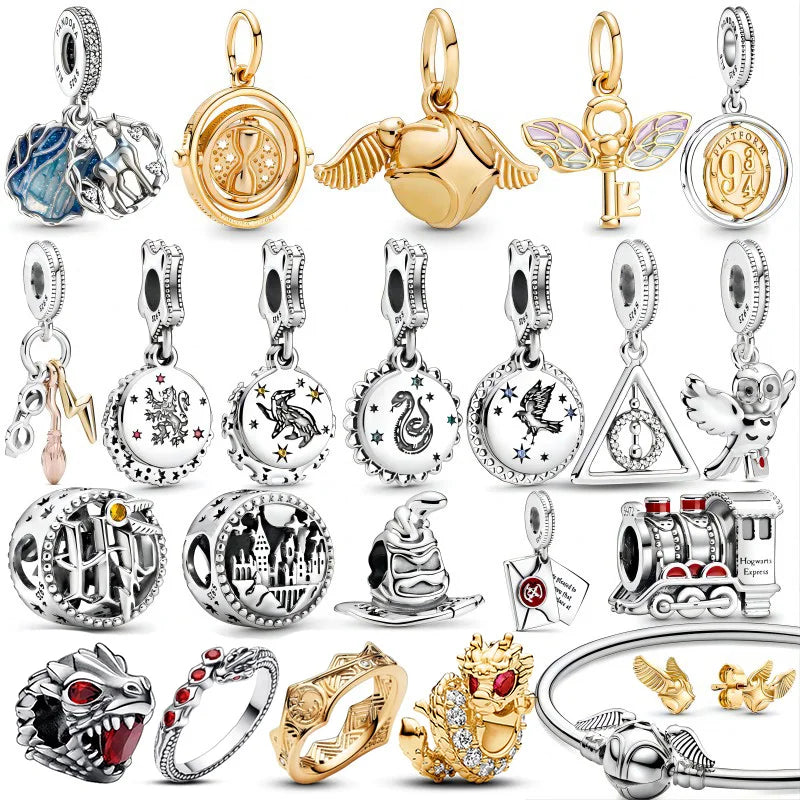 2024 Hot Sell Magician Series Pendant | 925 Sterling Silver Envelope & Owl Charm Beads for Bracelet